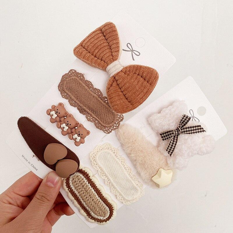 Καρτούν χαριτωμένα φουρκέτες πριγκίπισσας Παιδικά κορίτσια Παιδικό καφέ Ζεστό χρώμα Κλιπ μαλλιών Barrettes Αξεσουάρ Κλιπ μαλλιών Κλιπ κεφαλής Κόμμα κεφαλής