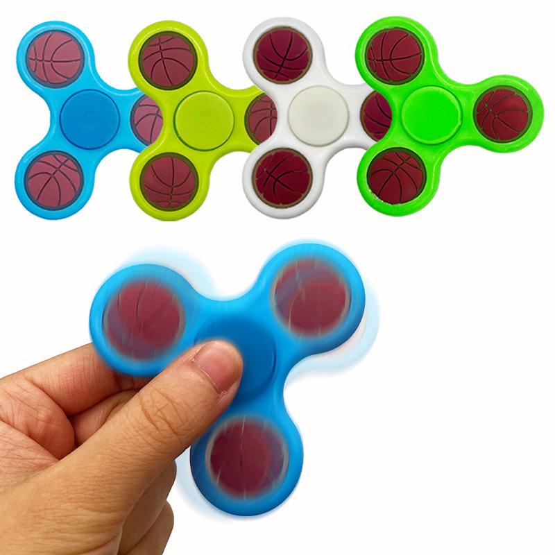 Colorful Sports-Themed Three-Leaf Fidget Spinner for Adults