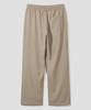 AGOD Single-Pleat Wide Elastic Waist Slacks [Beige]