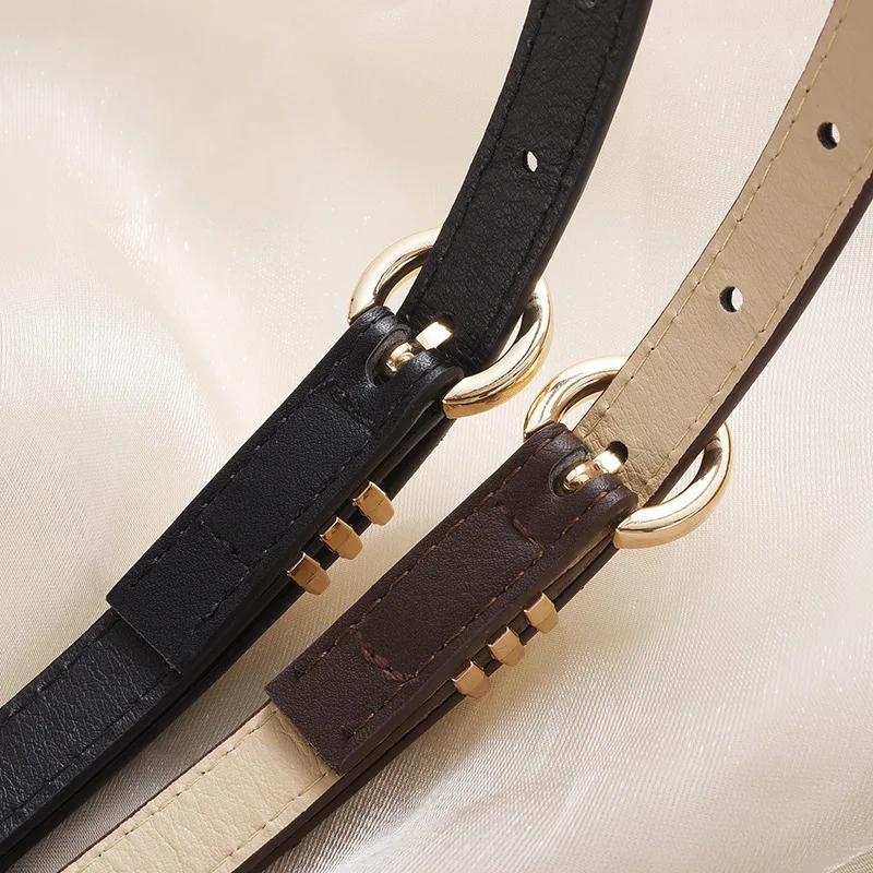 Width 1.4Cm Fashion Simple Women'S Belt Versatile Dress Jeans Accessories Girdle Gothic Retro Gold Pin Buckle Thin Waistband