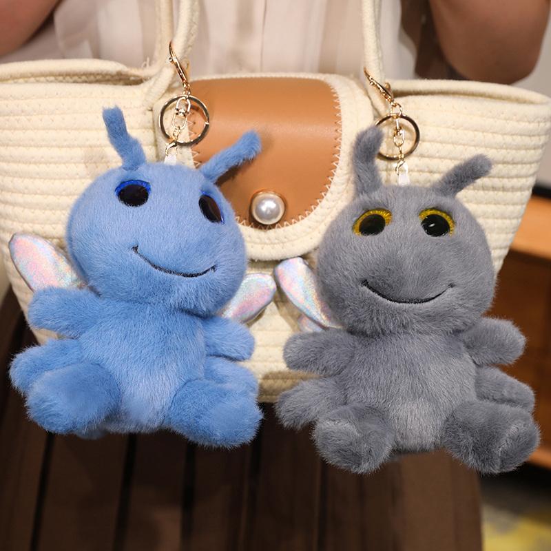 Dragonfly Plushie Pendant Insects Series Toys Soft Stuffed Animal Cartoon Ant Dragonfly Bee Toys Key Buckle Trendy Gift