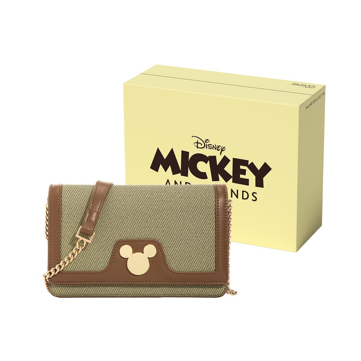 

New Disney Mickey Series Synthetic Leather Crossbody Bag, Shoulder Bag Regular Women s Brown DHF41135-A 20.1*6.1*13.0CM