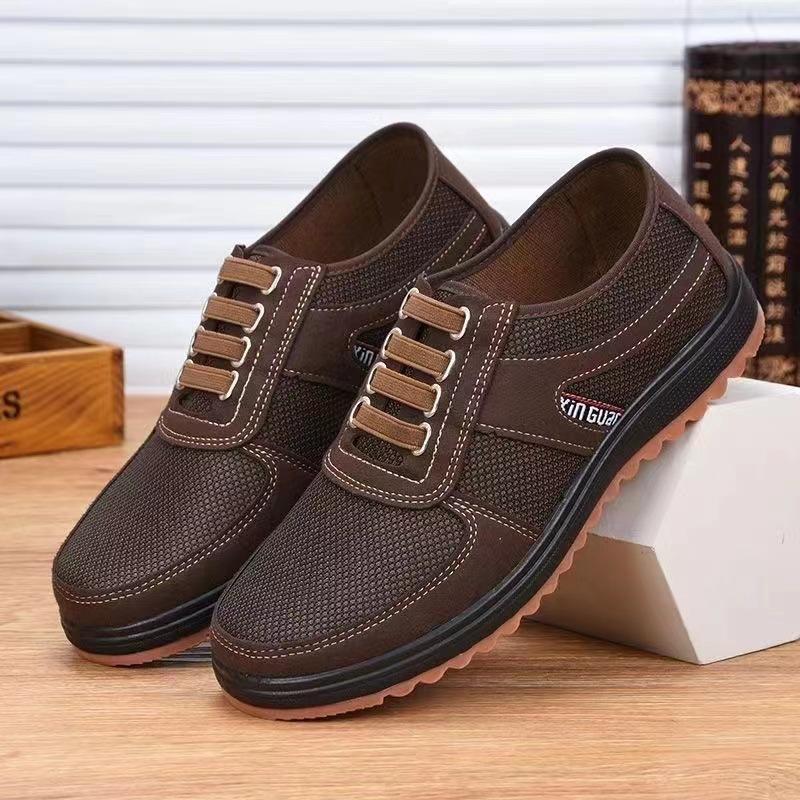 

Spring and autumn cloth shoes men s non-slip and wear-resistant beef tendon sole work shoes breathable casual canvas labor insurance shoes 44