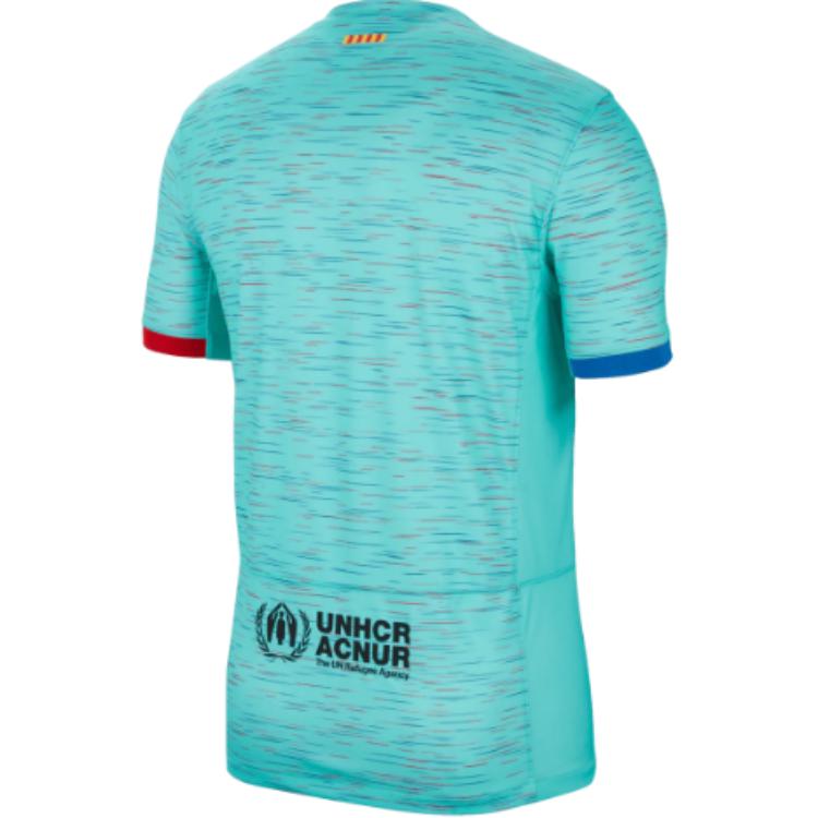 Nike Maglia da Calcio da Uomo a Maniche Corte Aderente con Motivo Geometrico Monocolore Blu Reale DX9820-487