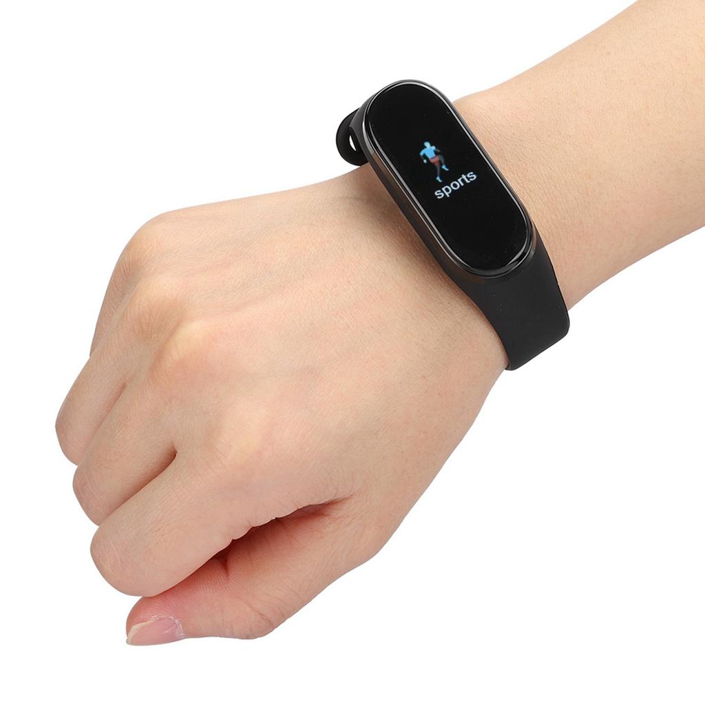 M5 Waterproof Smart Bracelet Touch Screen Step Counting Sports Band Watch Black