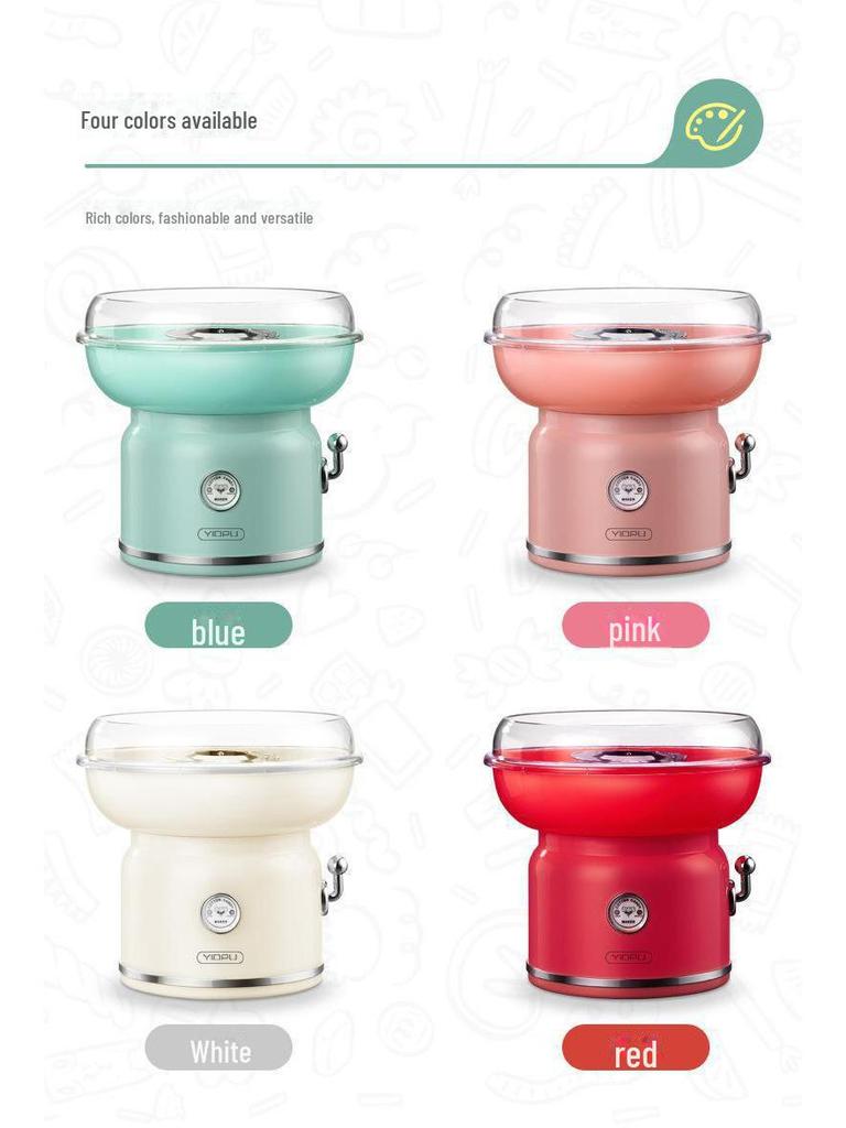 Children's Electric Cotton Candy Maker: Compact, Non-Stall Design for Home and DIY Use. Ideal for Small-Scale and International Connections.