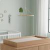 DIY Wooden Mobile Hoop Handmade Bamboo Crib Unfinished Nursery for Newborns, Infants