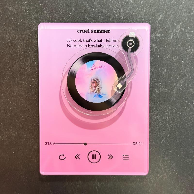 Acryl Drehbarer Schallplatten Schlüsselanhänger mit NFC für Musikliebhaber