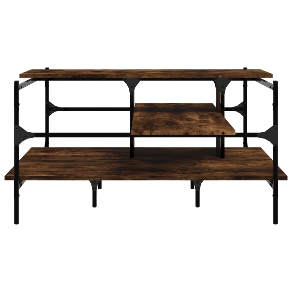 Sehpa Füme Meşe 100x100x48.5 cm Ahşap Bazlı Malzeme