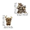San Yang Kai Tai Zodiac Sheep Figurine Metal Vintage Statue Gift Lucky Ornament  Year of The Sheep