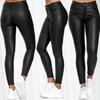 2026 Primavera Estate Nuovi Pantaloni da Donna Monocolore in Pelle Slim Fit Pantaloni Sexy a Vita Alta Pantaloni Casual, Pantaloni a Gamba Stretta Pantaloni in PU