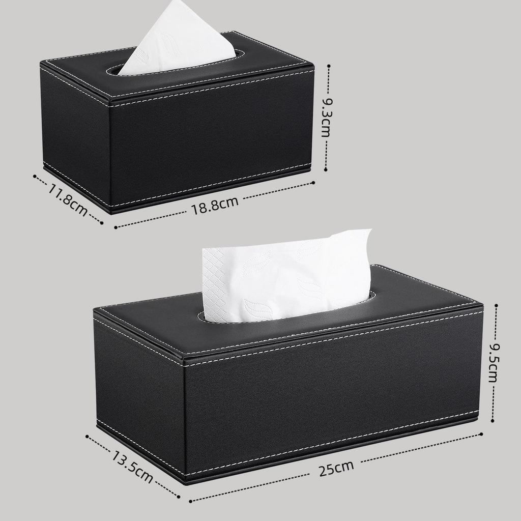 Modern Minimalist Leather Tissue Box for Home, Office, or Hotel