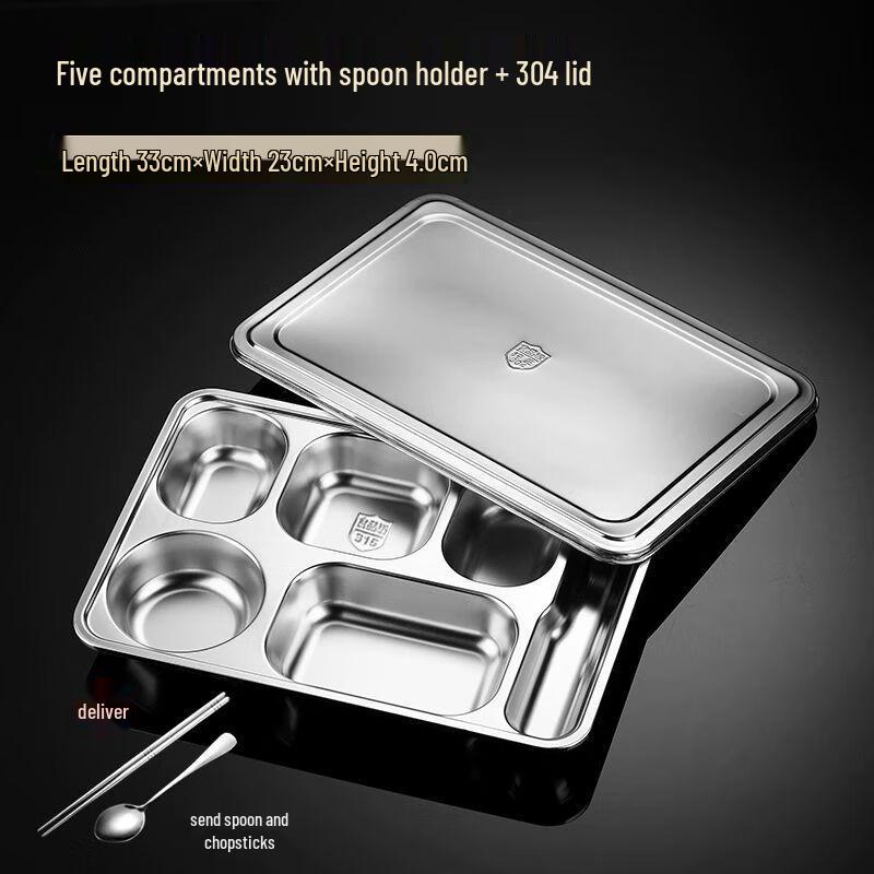 Stainless Steel Divided Lunch Tray