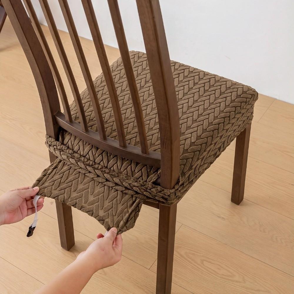 Anti-Slip Buckle Dining Chair Cover Breathable Stretch Chair Cushion Cover  Chair Protection