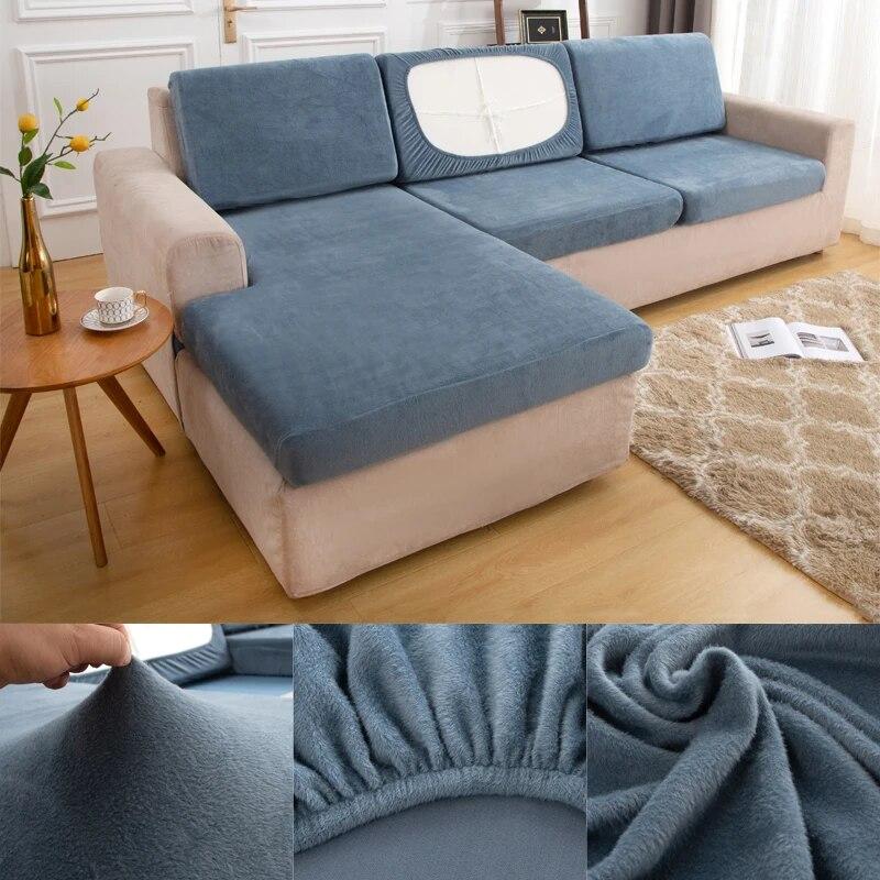Lavabilă, detașabilă, husă de pernă de șezut pentru canapea de pluș Huse de protecție elastică pentru animale de companie Husă de pernă pentru canapea pentru mobilier