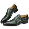 Fashion Genuine Leather Shoe Men's Workplace Low Top Business Dress Suit Leather Shoes Men Crocodile Pattern Leather Business Shoe