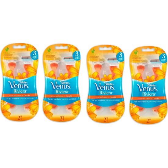 

Gillette Venus Riviera 2 Одноразовая женская бритва X4