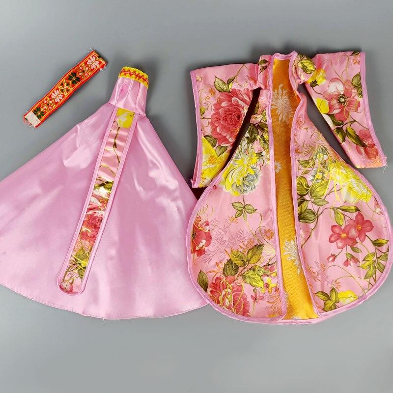 

Платье для косплея для кукол Барби 1/6, традиционный китайский древний костюм красоты, вечерние вечерние платья для Барби, детские игрушки розовый