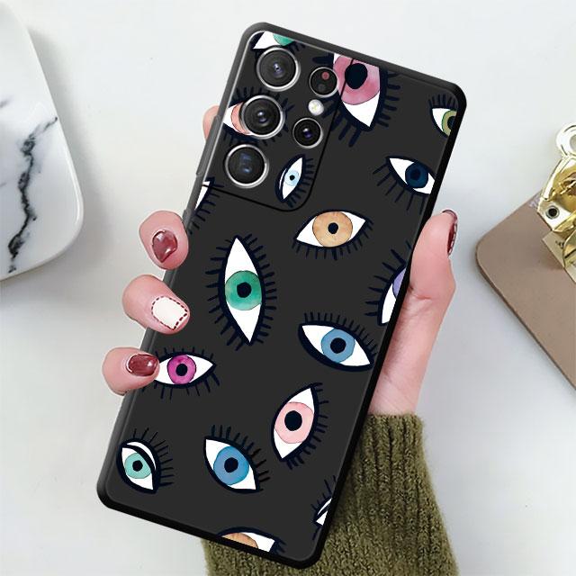 Silicone TPU Cases Lucky Eye Blue Evil Eye Print Phone Case for Huawei Y8s Nova 9 SE 8 10 Y70 Plus Y7 Y90 Y9 Y6 10 Pro 8i Bag