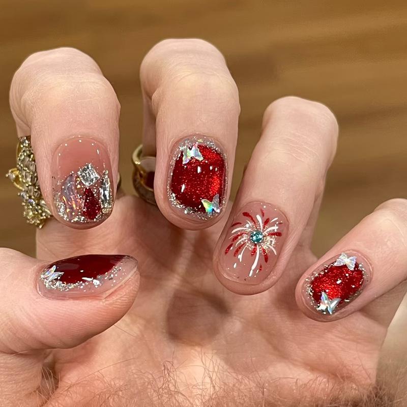 Wearable Sweet Cute High-End Handmade Nail Art Tips False Nails