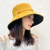 Ladies Holiday Reversible Wide Brim Bucket Sun Hat Foldable Summer Fisherman Cap