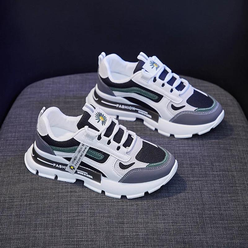 

Женские кроссовки для тенниса, женские маленькие ромашки с вышивкой, дышащая сетка, повседневные спортивные кроссовки для бега, роскошные дизайнерские вулканизированные туфли 40