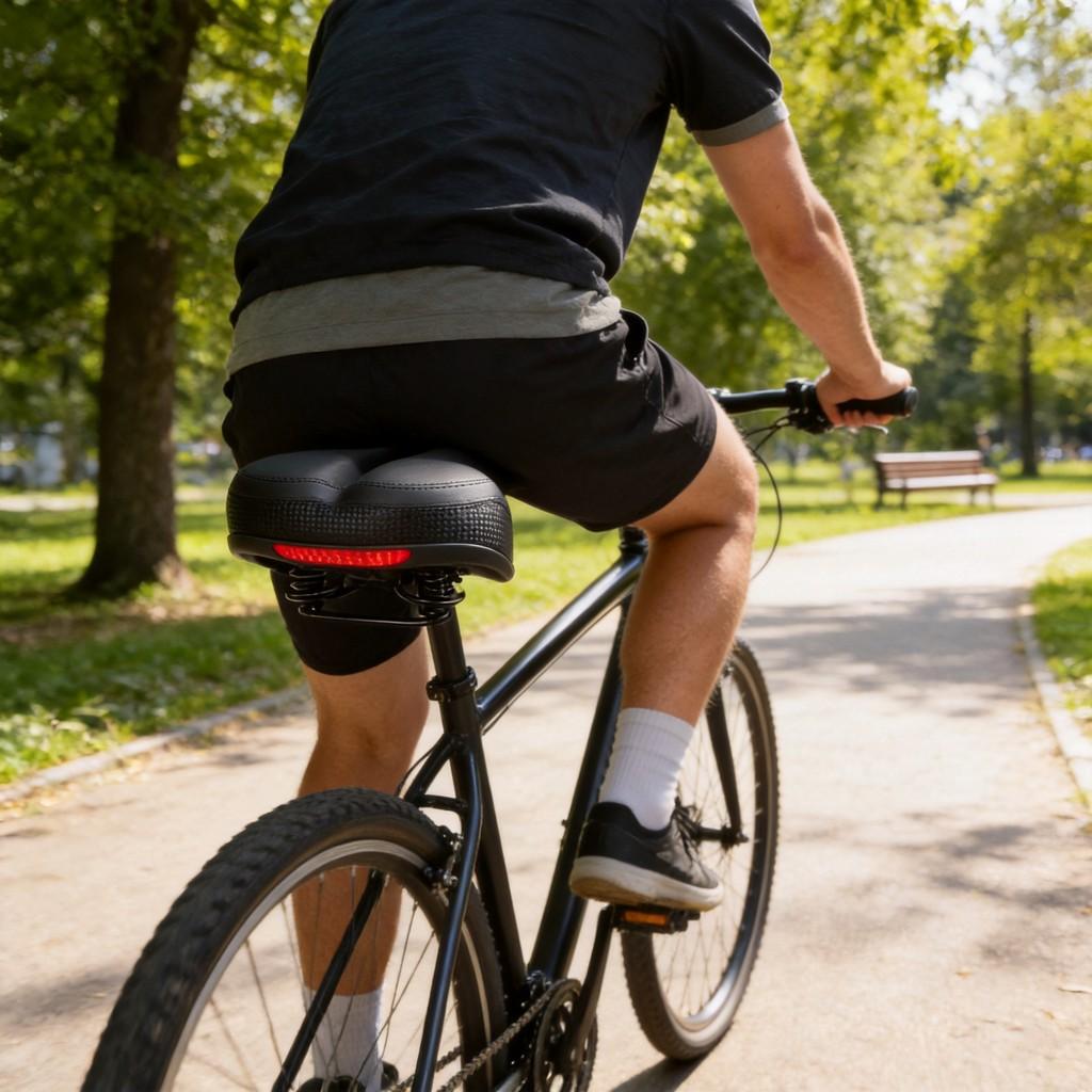 Fahrradsattel mit Federpolster für Pendler und Mountainbikes