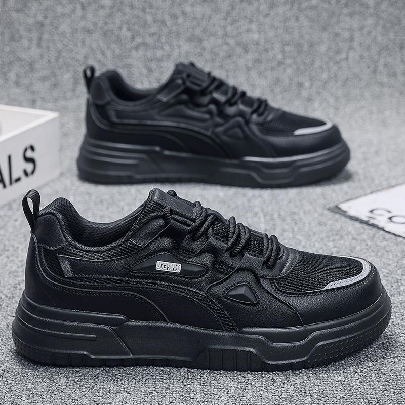 Fashion Sports Shoes, White Shoes, Mesh Breathable Board Shoes, Solid Color Invisible Height Increasing Shoes, All Season Shoes