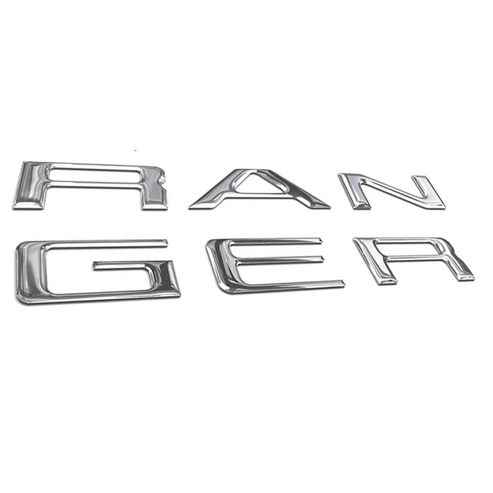 AJH1 Tailgate Insert Letters for Ford Ranger 2019 2020, 3D Raised & Decals Letters, Tailgate Emblems