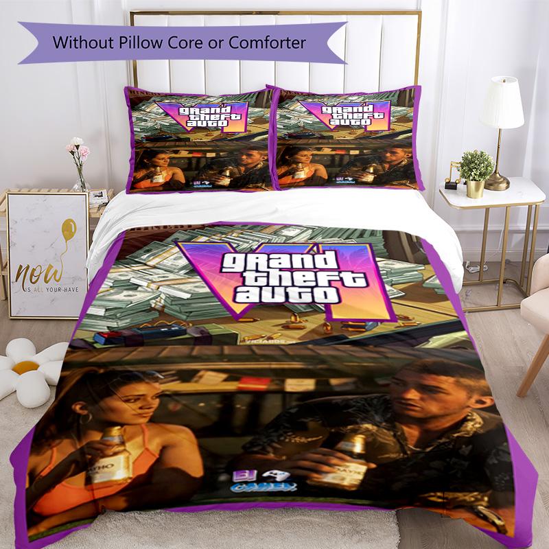 Grand Theft Auto Duvet Cover Set Design For Guest Room Machine Washable Christmas Gift