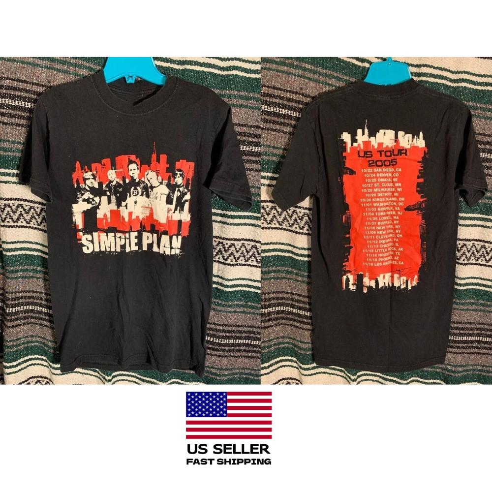 New Vintage Simple Plan Band Tour 2005 Shirt Unisex Concert S to 5XL BO644 Unisex T-Shirt S