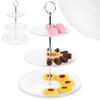 Patera 3-piętrowa Poziomowa Szklana Na Ciasto Ciastka Owoce Przekąski