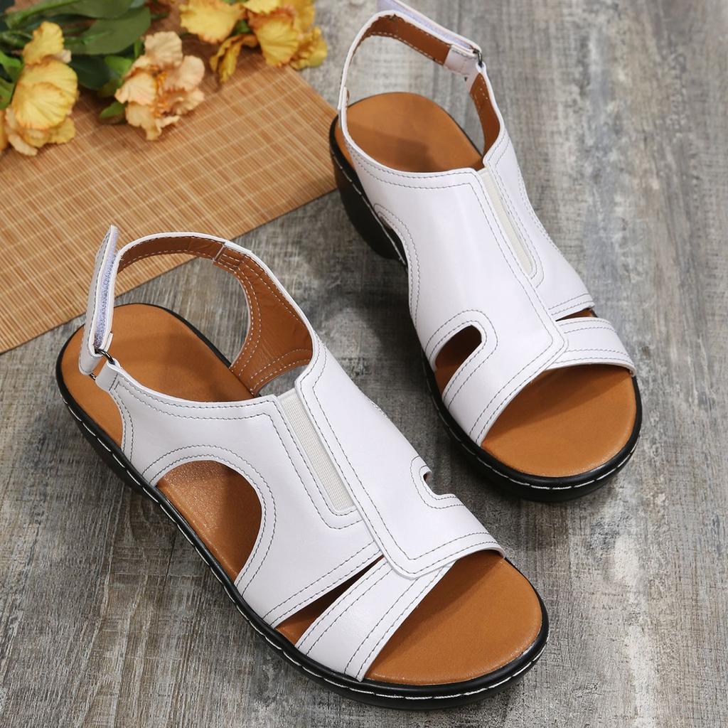 2023 sommer Sandalen Weibliche Nähte Hohl Dicken Boden mit Sandalen Große Größe Offene spitze Casual Sandalen Weiblichen