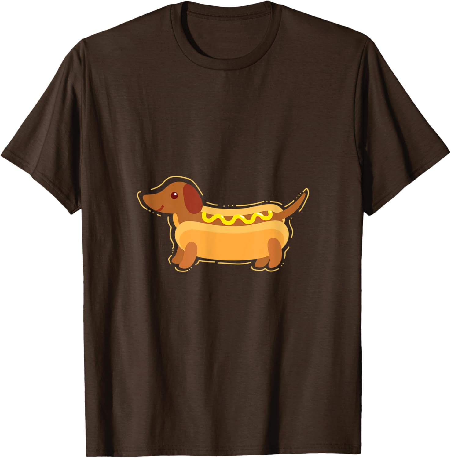 

Hot Dog Wiener Dog Dachshund Pun Graphic Tee Casual Cotton Short Sleeve TShirt for Men Women 4XL