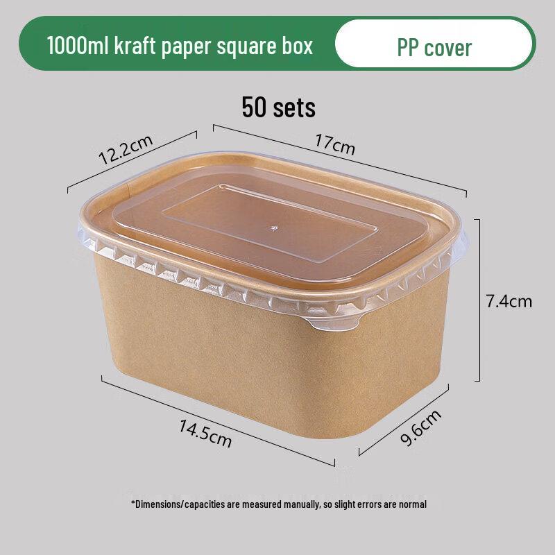 Disposable Kraft Paper Meal Prep Box