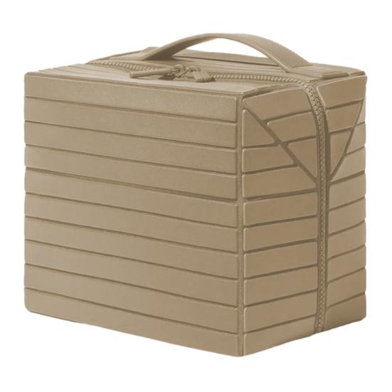 

Складна дорожня косметичка, водонепроникна велика сумка для туалетного приладдя, підвісний органайзер для косметики з відділеннями, що не протікають, для крихкої косметики, для використання у відпустці абрикосовий