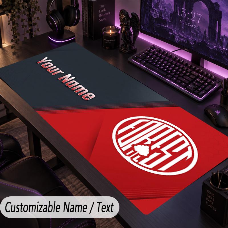 Large Mouse PadNottingham Forest Custom Name Text Personalized Desk Mat Non Slip Gaming Pad