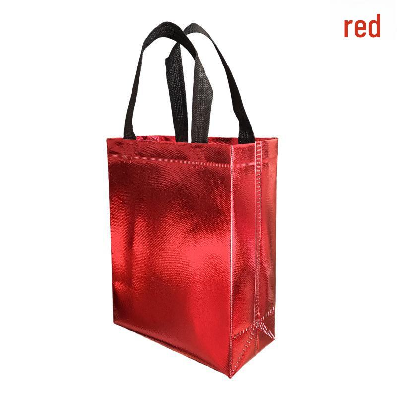Aluminum-Plated Laser Non-Woven Handbags with Custom Logo and Advertising Print 32x28x12 565₽