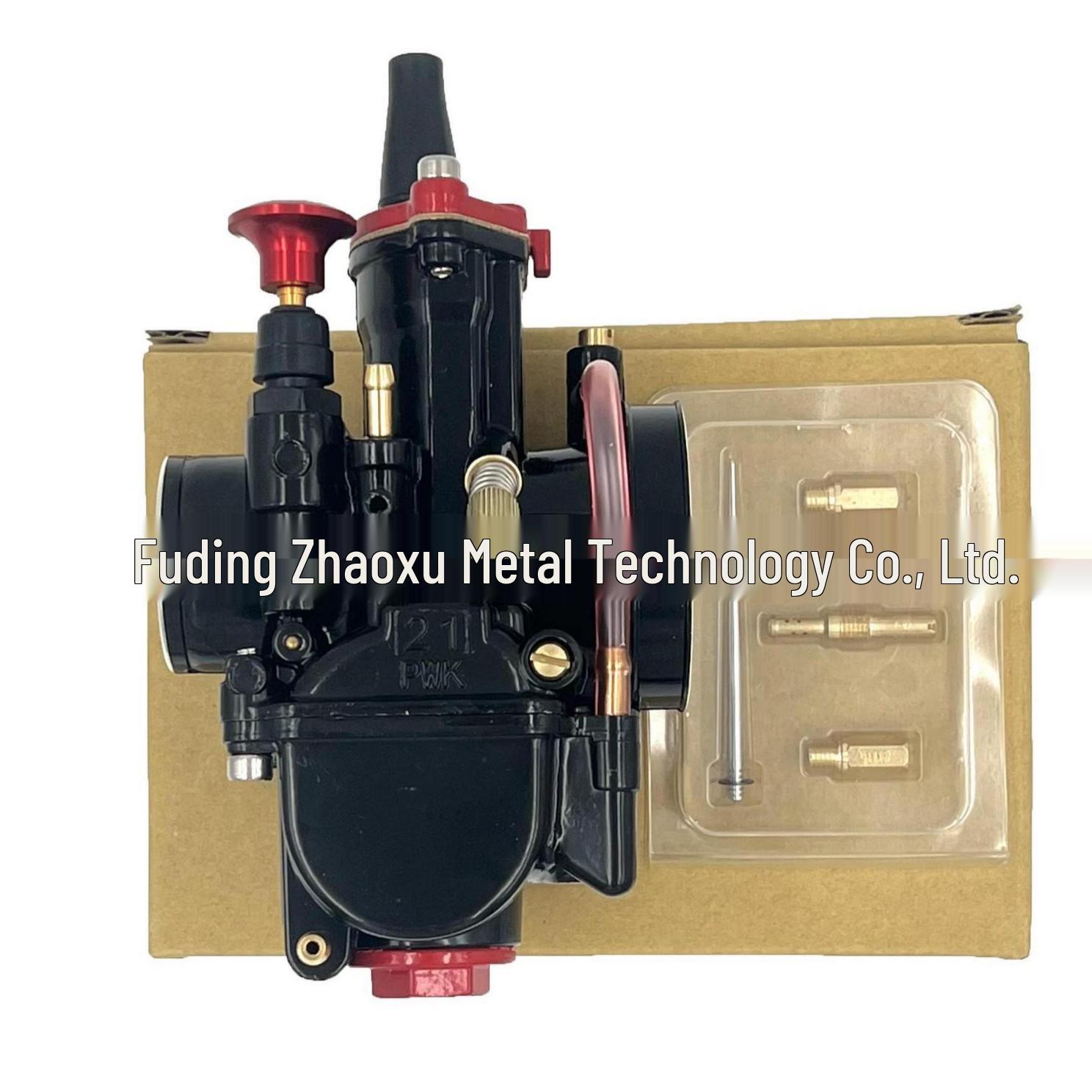 PWK Pure Black/Red Baked Paint Carburetor for Off-road Motorcycle & ATV Racing (21-34mm). 21mm