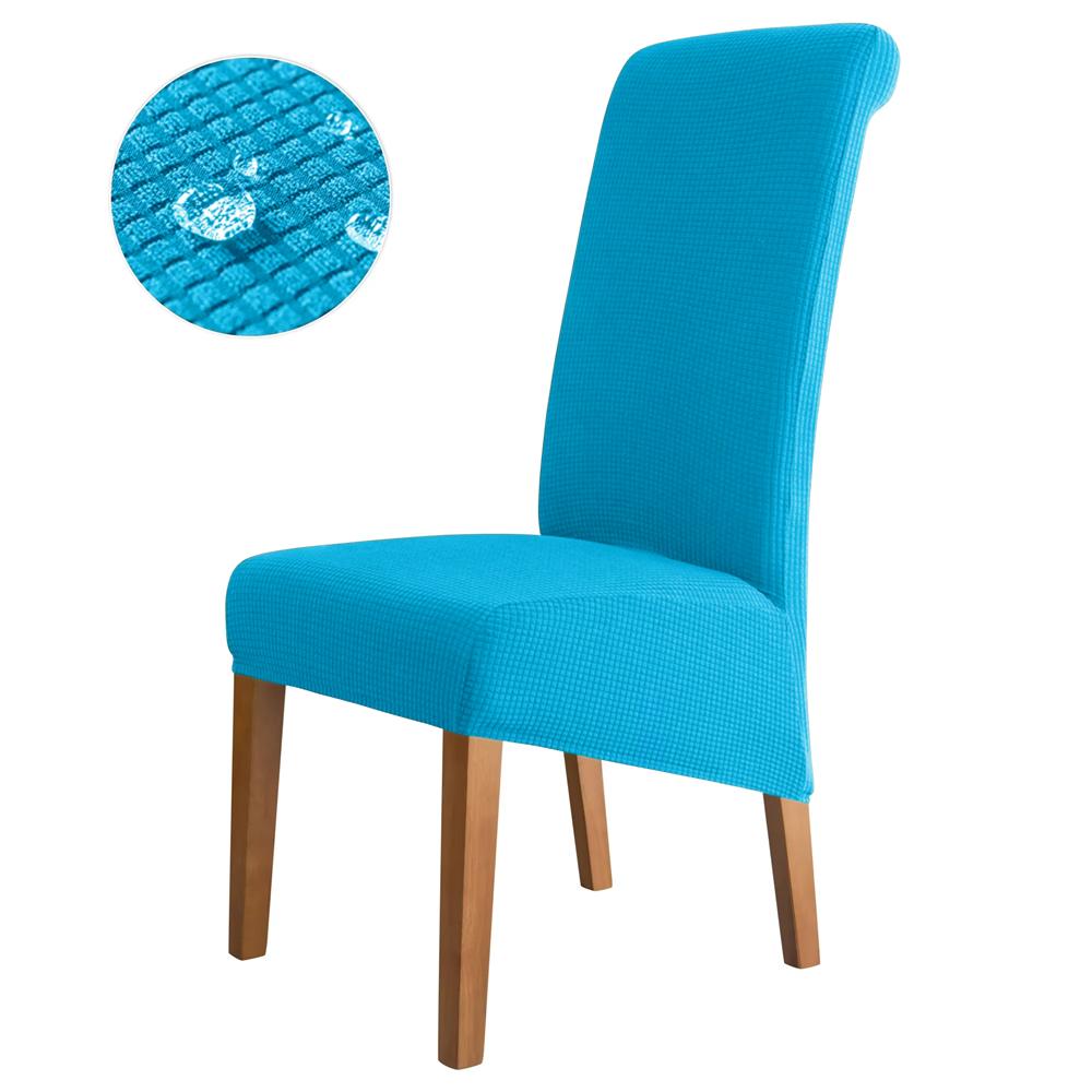 

New Waterproof Chair Cover Jacquard High Back Large Kitchen Desk Chair Case Adjustable Seat Spandex Cover for Banquet Home 1pc