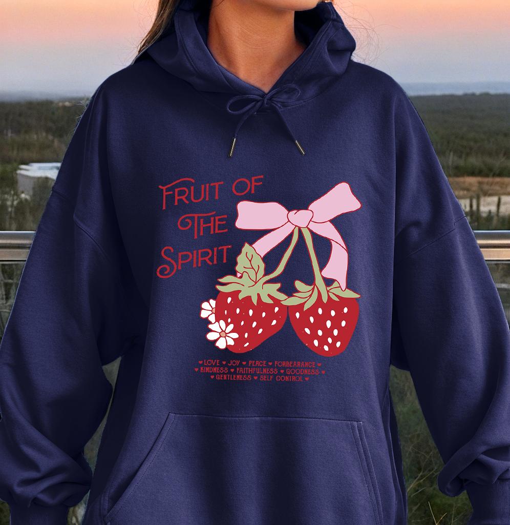 

Fruit Of The Spirit Strawberry Print Streetwear Womens Creative Spotes Top Casual Trendy Clothing Hip Hop Breathable Hoody 3XL