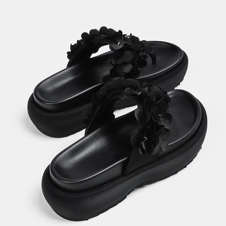 Slippers women's summer outer wear new summer women's shoes toe heightened thick-soled flip-flops sandals