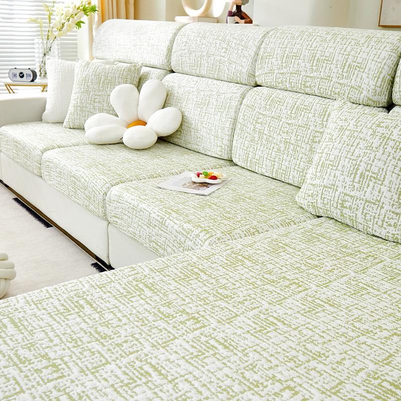 Cool Feeling Ice Silk Sofa Cover All-inclusive Universal Summer Living Room Sofa Cover Thickened Stretch Anti-slip Dust-proof