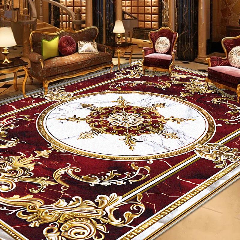 

Gorgeous Retro European Carpet Living Room Large Area Decoration Sofa Area Rugs for Bedroom Cloakroom Non-slip Floor Mats 60*90cm