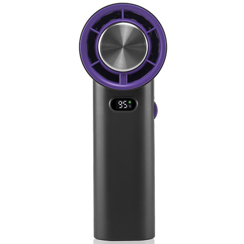 

K39 Digital Display Stepless Speed Adjustable Semiconductor Cold Compress Summer Handheld Fan Black