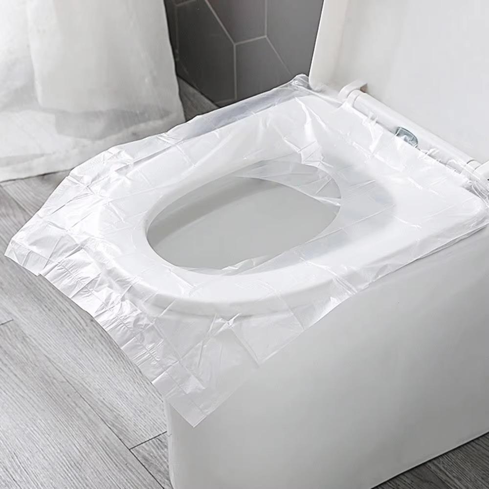 50Pcs Individually Wrapped Toilet Seat Pads Plastic Toilet Seat Protector  Public Bathroom