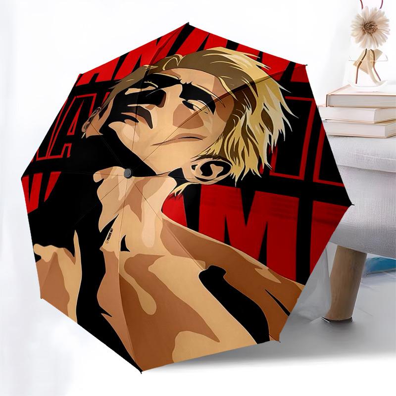 

1pc Nanami Automatic Opening Umbrella with Portable Tri-Fold Design, 8-Bone Iron Frame Outdoor Umbrella - Perfect Gift for Fans, Travelers, Daily Use,