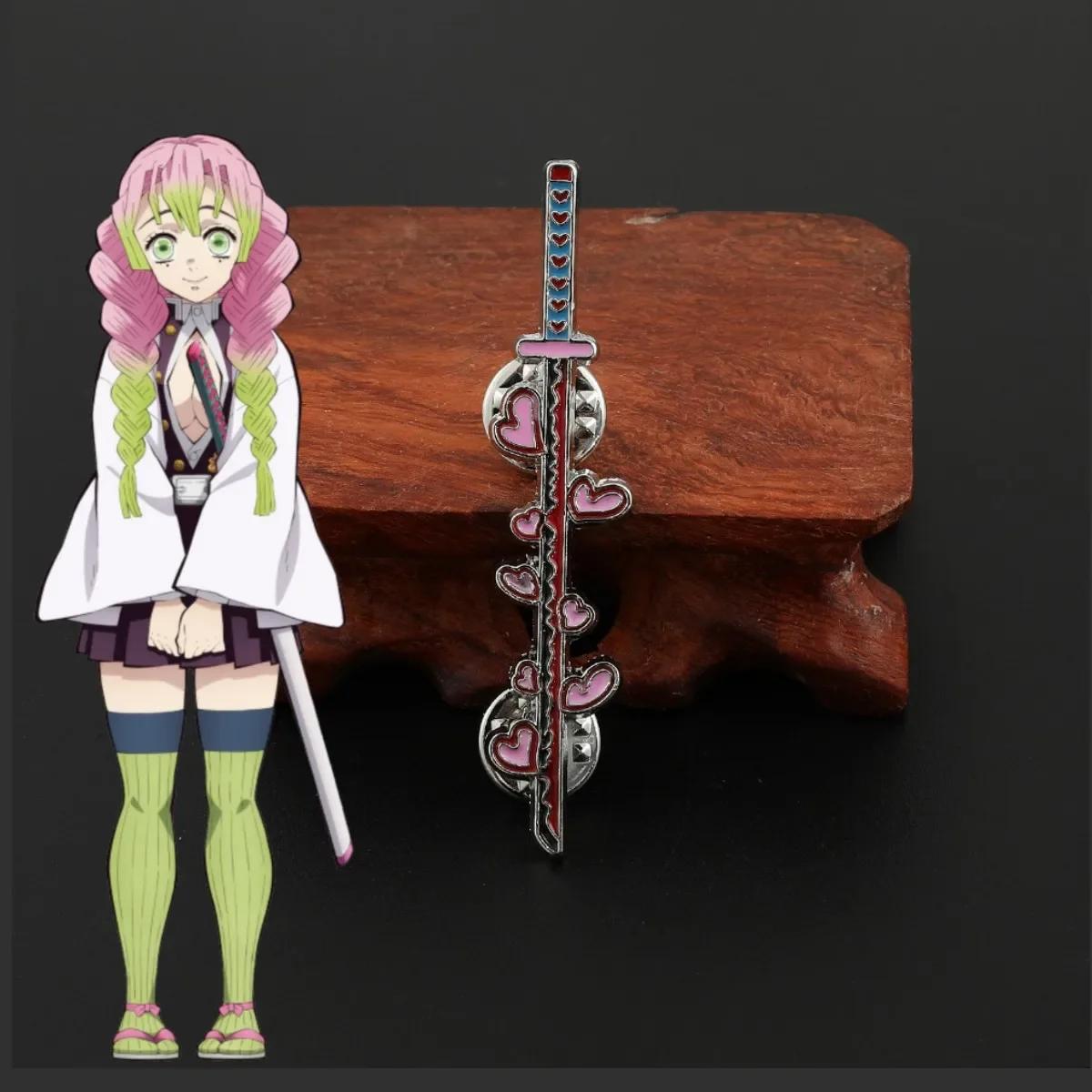 

Металлические значки Demon Slayer Kimetsu No Yaiba Катана Значок Шинобу Броши Танджиро Меч Эмалевый значок для рюкзака Аниме Аксессуары Подарок