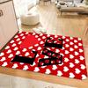 Valentine's Day Love Pattern DoorMat, Non-slip Floor Mat, Suitable for Living Room, Bedroom, Bathroom, Holiday Home Decoration