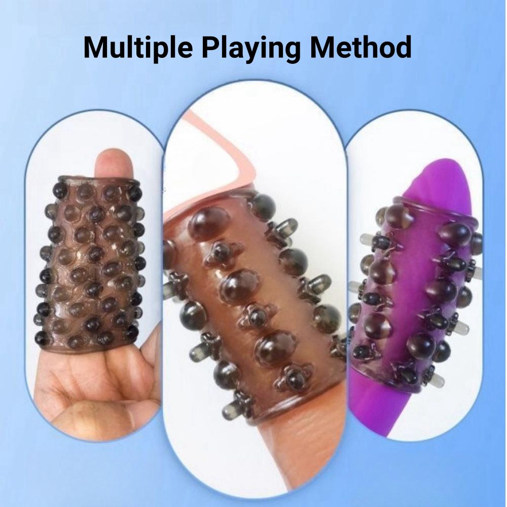 MELEON Soft Elastic Penis Extension Sleeve Delayed Ejaculation Condoms Cock Extender Increase Dick Sleeves Adult Sex Toys For Men